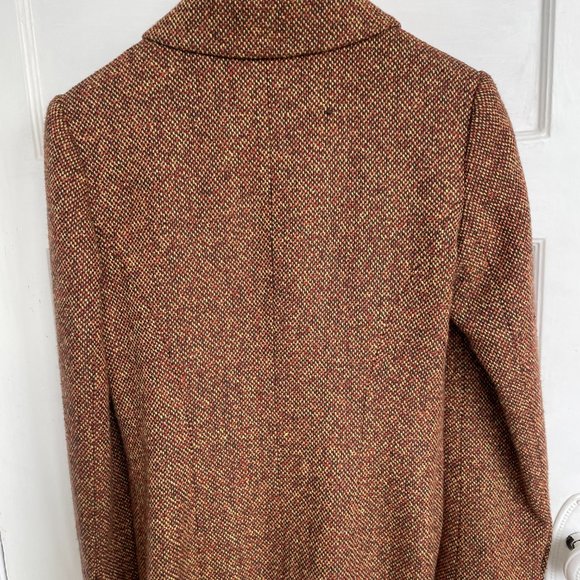 Y2K Kenzie Boucle Tweed Jacket w/ Pockets (Double-Breasted Roll Collar Brown) - Picture 5 of 5